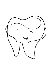 A tooth with a charming smile
