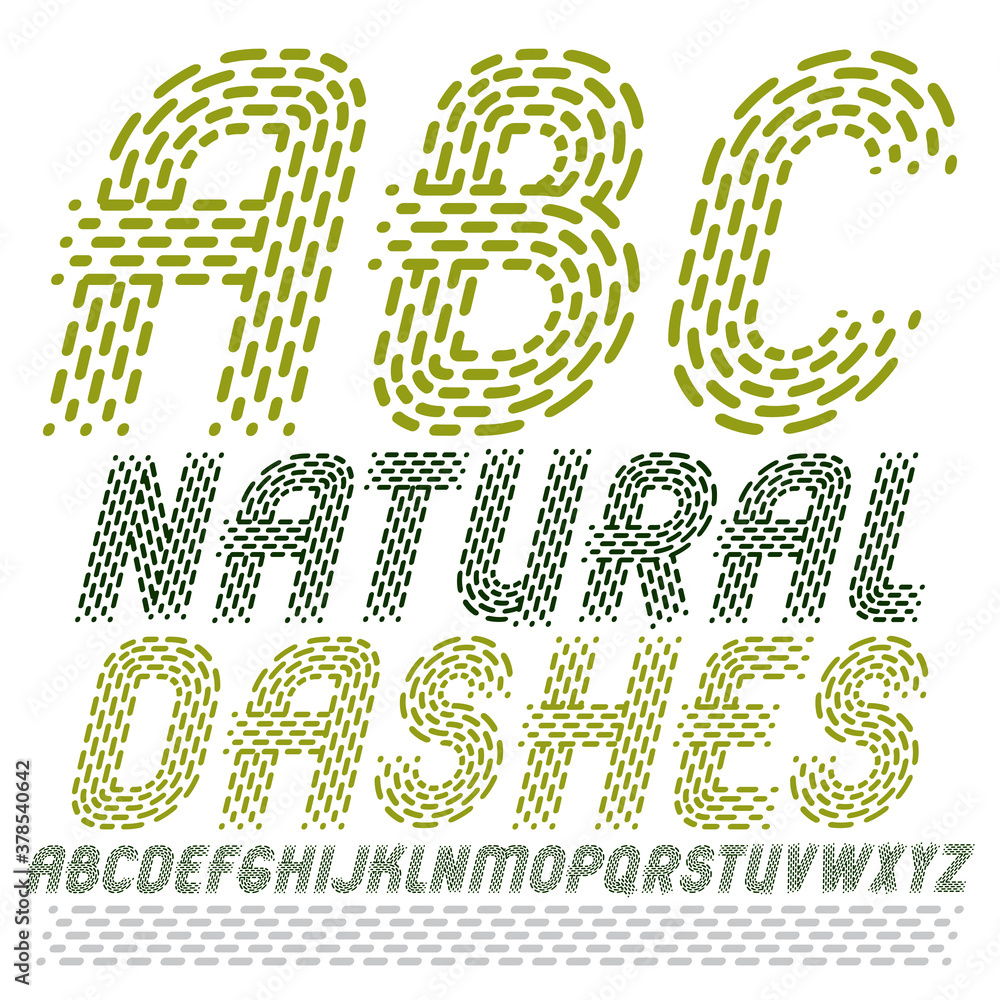 Fototapete vector elegant upper case english alphabet letters, abc collection. rounded bold italic retro type f