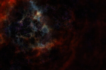 colorful stars nebula with cloud texture and background