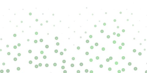 Light green vector natural artwork with flowers.