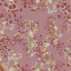 UFO camouflage of various shades of pink, red and green colors