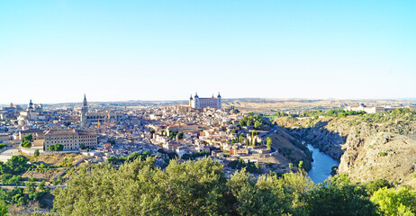 Fototapeta na wymiar Vista de Toledo, Castilla La Mancha, España, Europa 