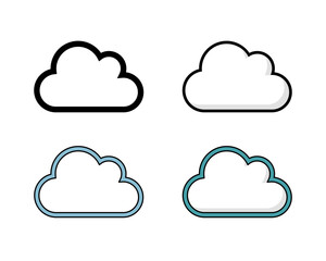 雲、クラウドのアイコンのセット／ビジネス／曇り／情報／共有／データ／インターネット／ドライブ