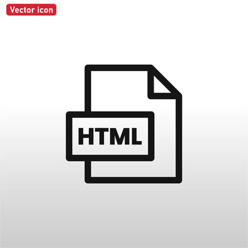 Html file icon . HTML sign