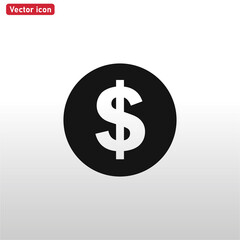 Dollar icon vector . money sign