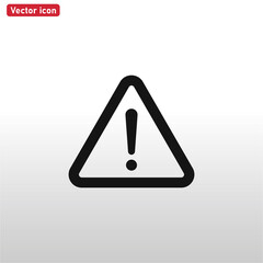 Attention icon vector . Warning sign