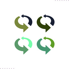 Fototapeta premium refresh button vector icon in flat