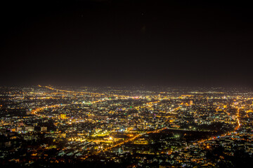 Night cityscape, Doi suthep Chiang mai Thailand