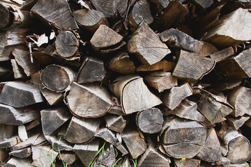 stack of firewood texture wood