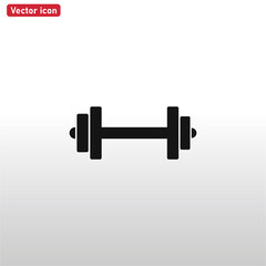 Dumbbell icon vector . Weight sign