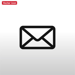 Mail icon vector . Message sign . Email