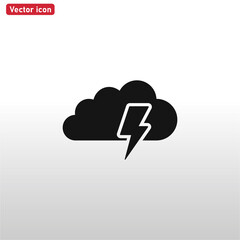 Storm icon vector . Weather sign