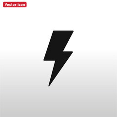 Lightning icon vector . Flash sign