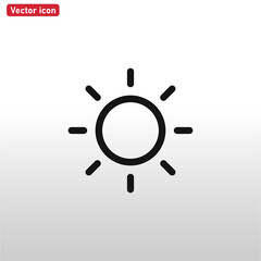 Sun icon vector . Weather sign