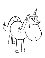 Cute Unicorn Vector Illustration Art
