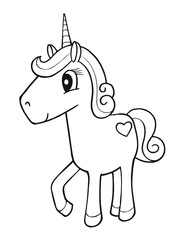 Cute Unicorn Vector Illustration Art