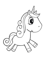 Cute Unicorn Vector Illustration Art