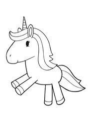 Cute Unicorn Vector Illustration Art