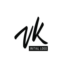 Obraz premium Initial VK Letter Logo With Creative Modern Business Typography Vector Template. Creative Letter VK Logo Vector.