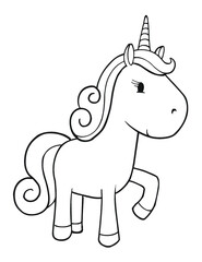 Cute Unicorn Vector Illustration Art