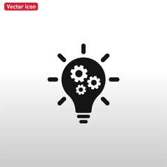 Light Bulb With Setting Gear icon