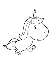 Cute Unicorn Vector Illustration Art