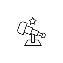 Observing stars icon. Stargazing symbol modern, simple, vector, icon for website design, mobile app, ui. Vector Illustration
