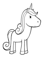 Cute Unicorn Vector Illustration Art