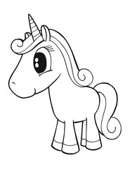 Fototapeta premium Cute Unicorn Vector Illustration Art
