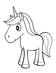 Cute Unicorn Vector Illustration Art