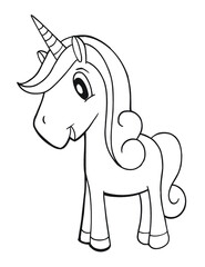 Cute Unicorn Vector Illustration Art