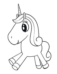 Cute Unicorn Vector Illustration Art