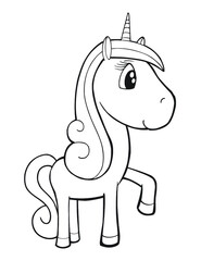 Cute Unicorn Vector Illustration Art