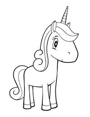 Cute Unicorn Vector Illustration Art