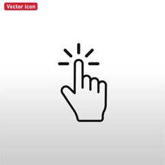 Finger Click icon vector . Click sign