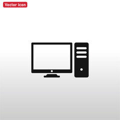 Computer icon vector . pc sign