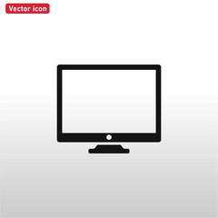 Monitor icon vector . Tv sign