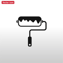 paint roller icon vector . Color sign