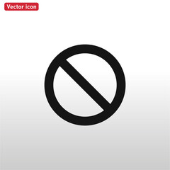 Forbidden icon vector . Stop sign