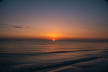 sunset over the sea