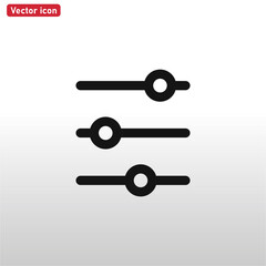 Adjustment icon vector . adjusting sign