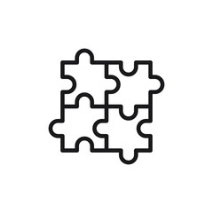 Jigsaw icon. Puzzles symbol modern, simple, vector, icon for website design, mobile app, ui. Vector Illustration