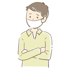 Young man pose vector illustration