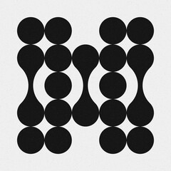 Abstract Cross Pattern Dots Logo generative computational art illustration