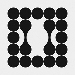 Abstract Cross Pattern Dots Logo generative computational art illustration