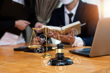 justice and law concept.Male judge Consultation and legal concepts, lawyers, 