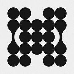 Abstract Cross Pattern Dots Logo generative computational art illustration