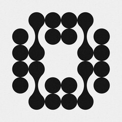 Abstract Cross Pattern Dots Logo generative computational art illustration