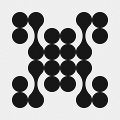 Abstract Cross Pattern Dots Logo generative computational art illustration
