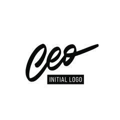 Initial CEO Letter Logo With Creative Modern Business Typography Vector Template. Creative Letter CEO Logo Vector. - obrazy, fototapety, plakaty
